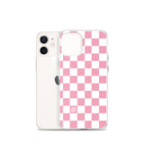 Pink Checkered iPhone Case