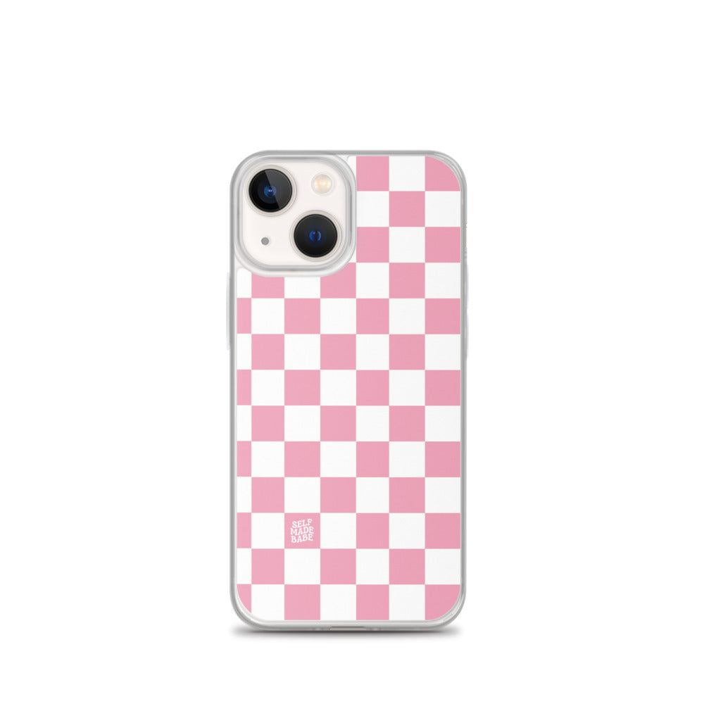 Pink Checkered iPhone Case