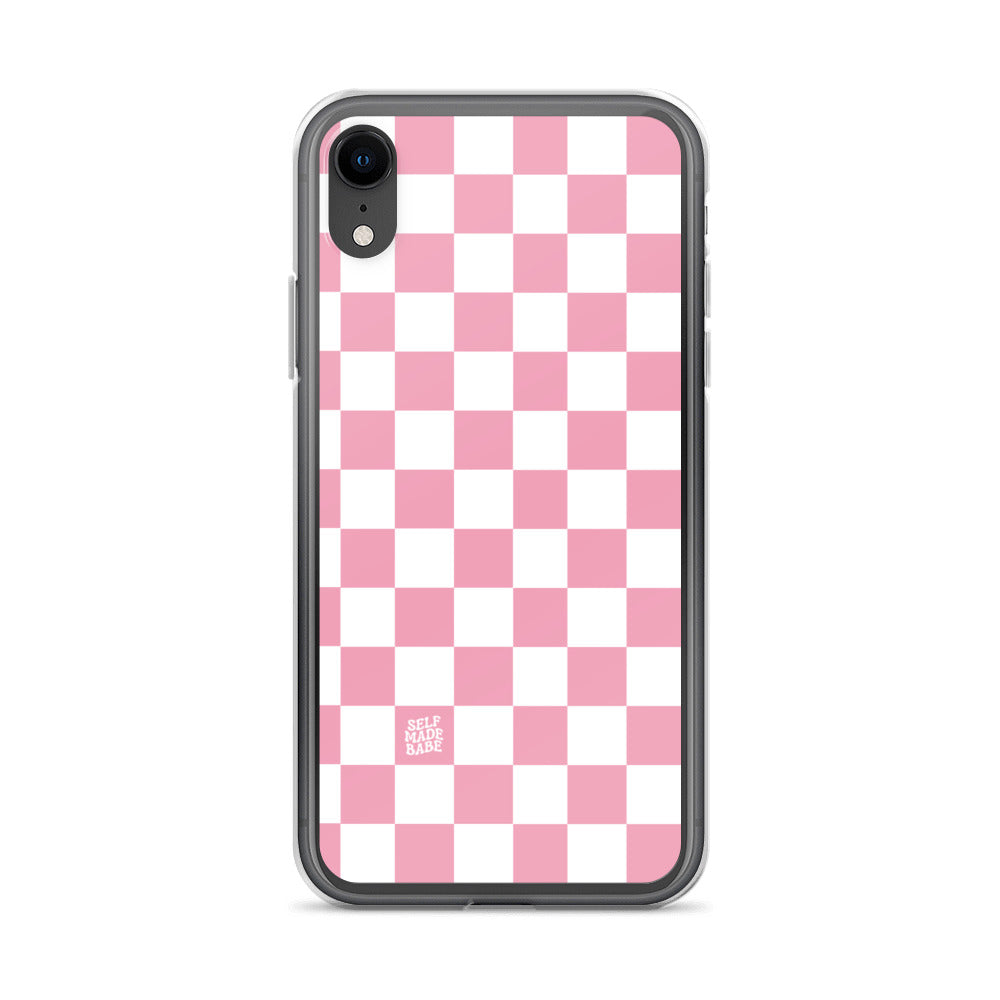 Pink Checkered iPhone Case