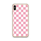 Pink Checkered iPhone Case