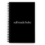 Self Made Babe Black Spiral Notebook