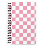 Pink Checkered Spiral Notebook