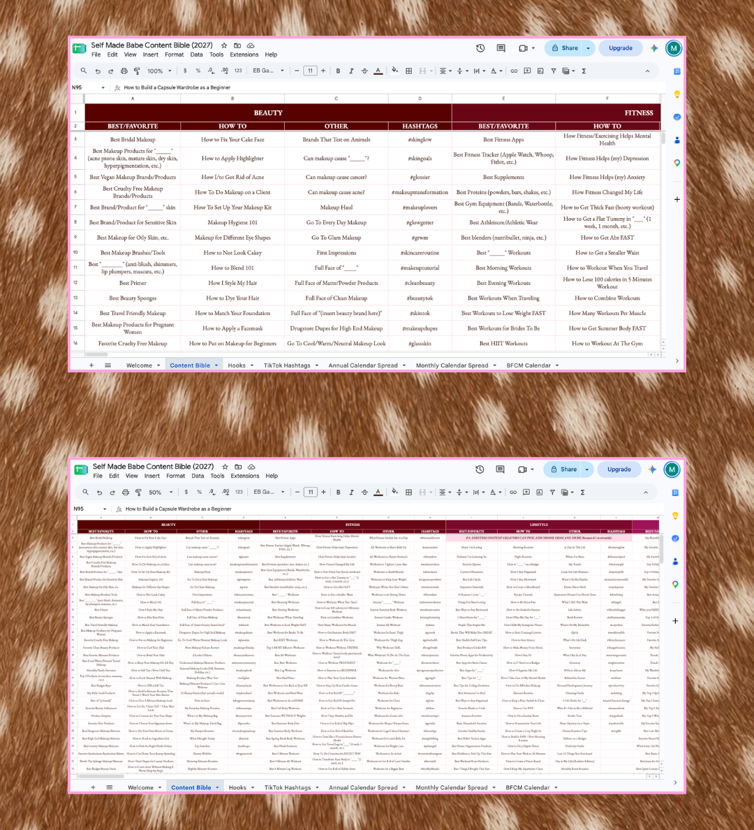 The Self Made Babe® Content Bible 2027 Social Media Calendar