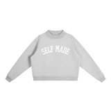 Self Made Babe Self Made Essential Fleece Mock-Neck Crew Sweatshirt