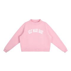 Oversized Varsity Butter Mockneck