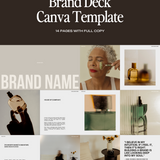 Brand Deck Canva Template for Freelance Creatives, Social Media Managers, Brand Designers, Marketers and More