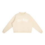 Self Made Babe Self Made Essential Fleece Mock-Neck Crew Sweatshirt