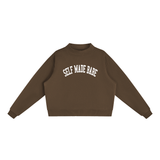 Self Made Babe Mock-Neck Butter Sweatshirt