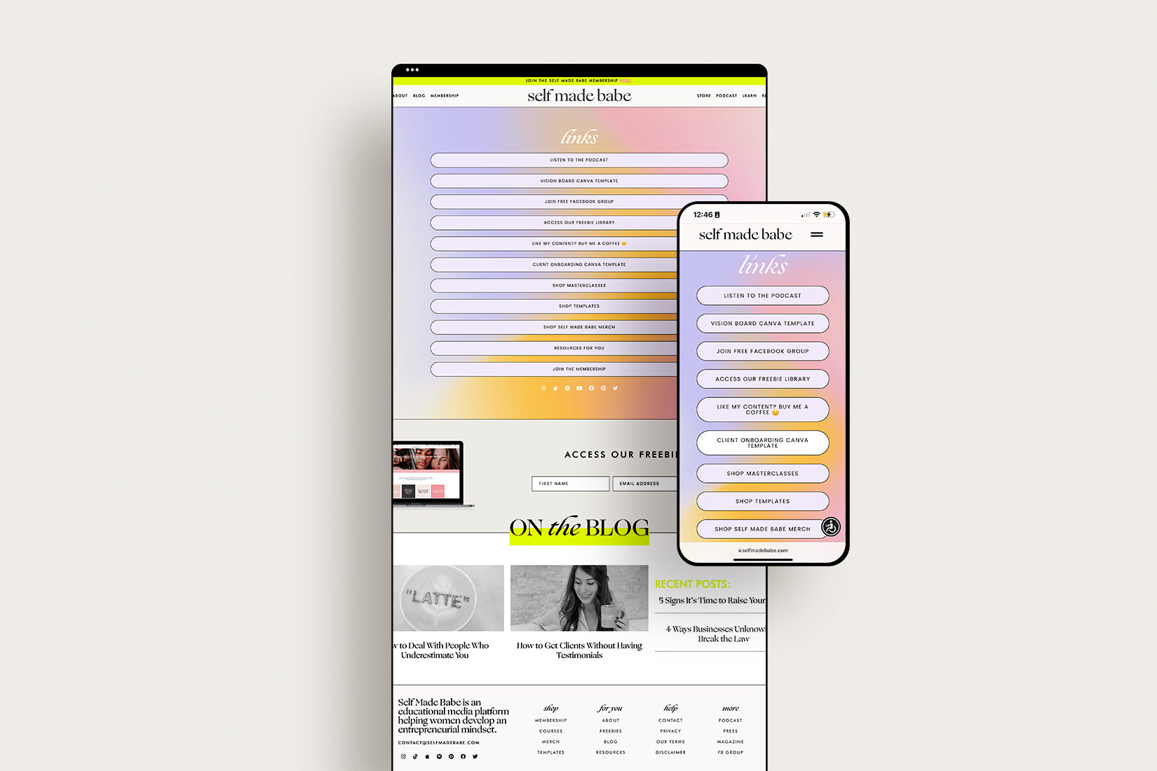Link In Bio Elementor Section Template